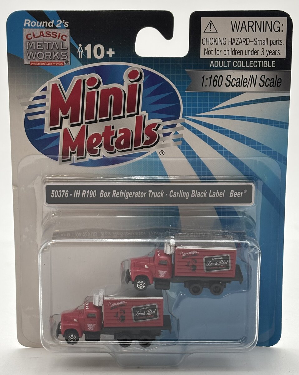 Classic Metal Works 50376 N Mini Metals Carling Black Label IH R190 Box Truck