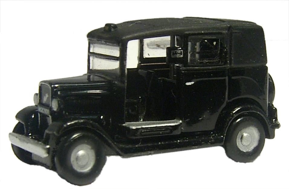 Oxford Diecast NAT001 1:148 Black Austin Low Loader Taxi