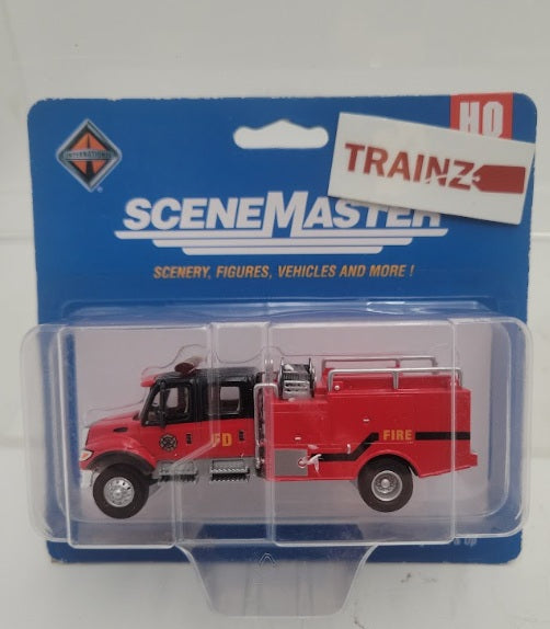 Walthers 949-11920 HO Scale International 7600 2-Axle Crew-Cab Brush Fire Truck