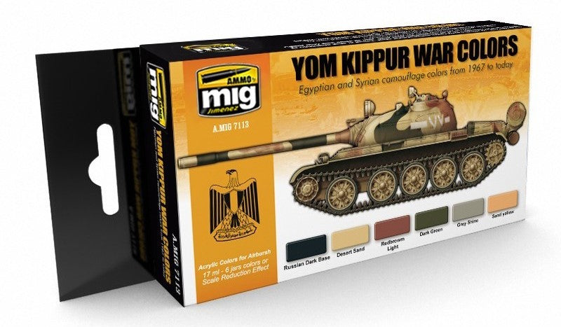Mig Jimenez 7113 Yom Kippur War Colors Acrylic Paints (Set of 6)