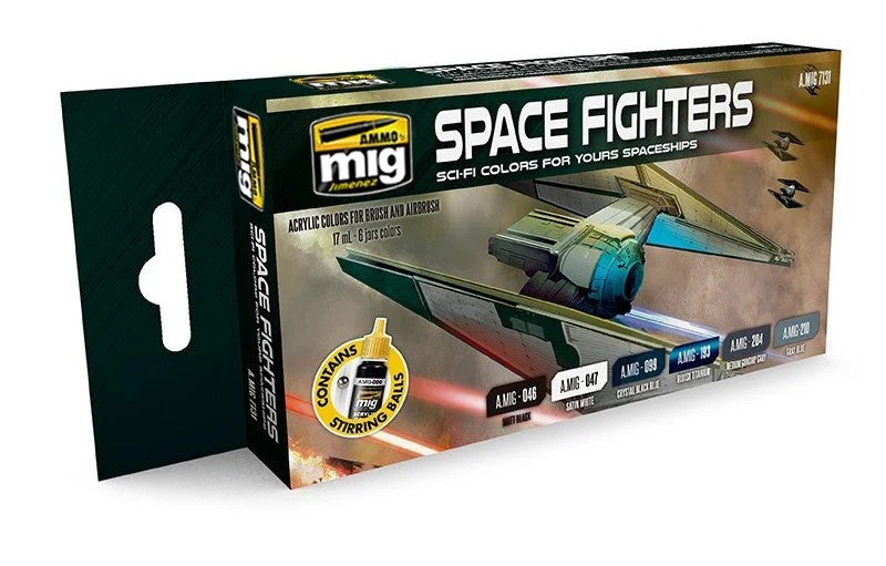 Mig Jimenez 7131 Space Fighters Sci-Fi Colors Acrylic Paints (Set of 6)