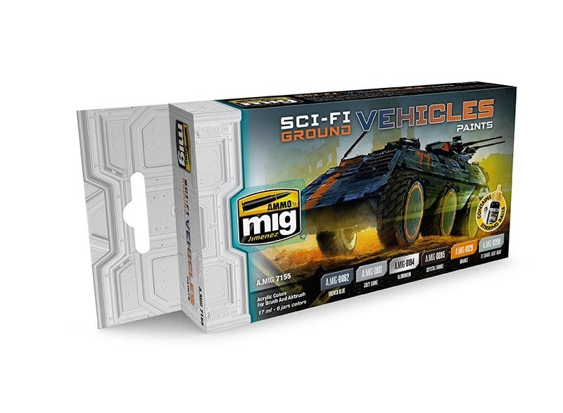 Mig Jimenez 7155 Sci-Fi Ground Vehicles Acrylic Paints (Set of 6)
