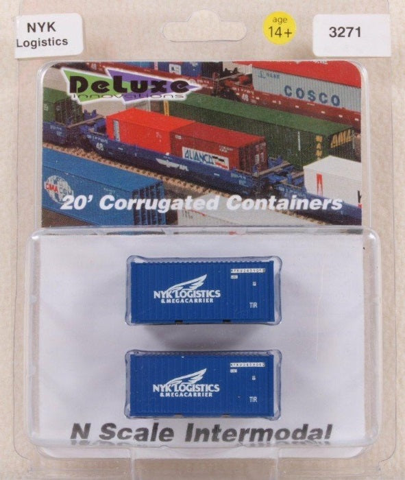 Deluxe Innovations 3271 N Scale NYK Logistics 20'' Corrugated Containers