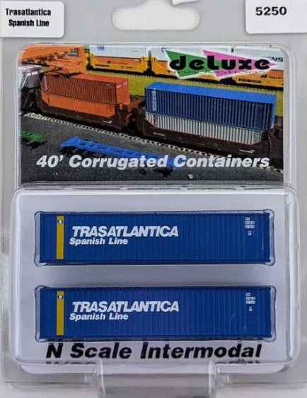 Deluxe Innovations 5250 N Trasatlantica 40' Corrugated Container (Pack of 2)