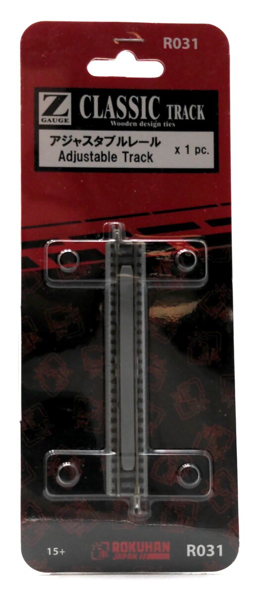 Rokuhan R031 Z Gauge Classic Adjustable Track (1 Pc.)