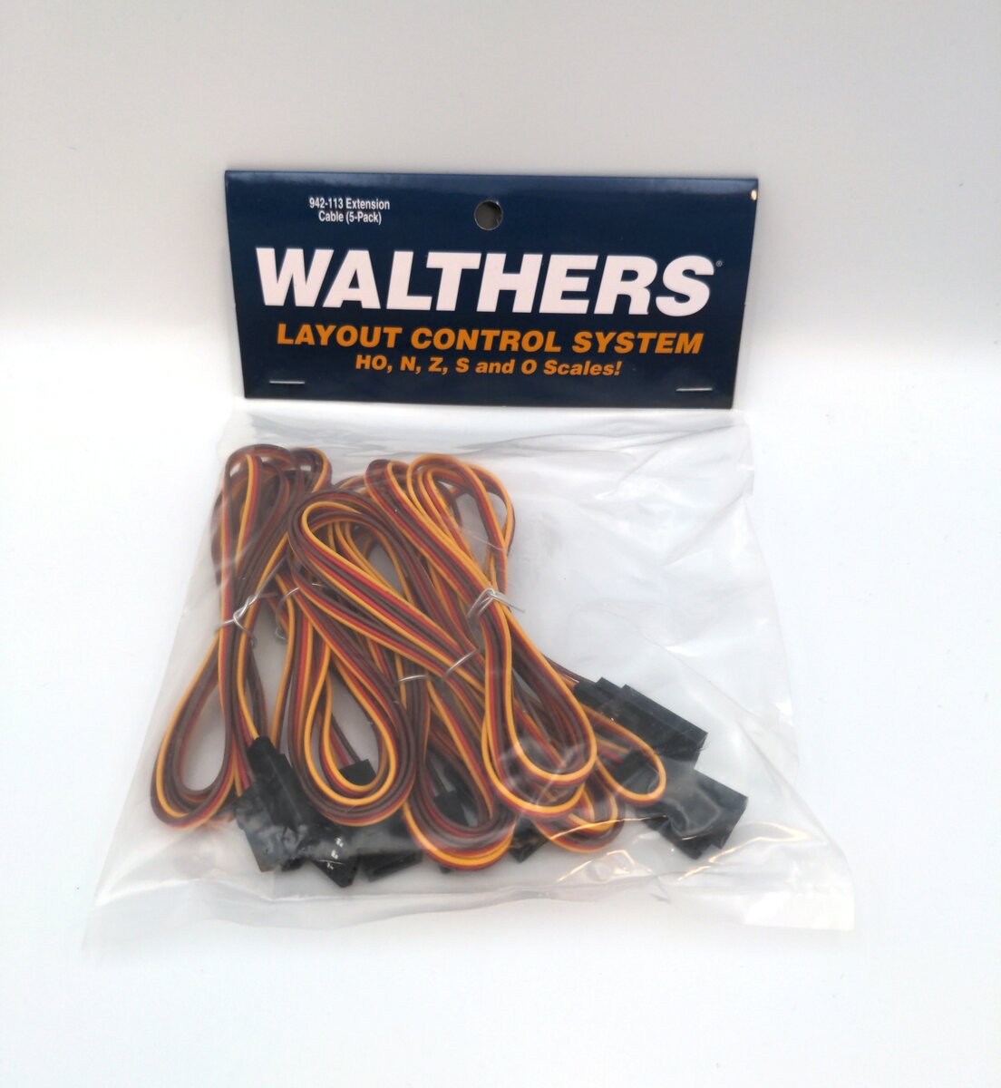 Walthers 942-113 Extension Cable - Plug - Socket (Pack of 5)