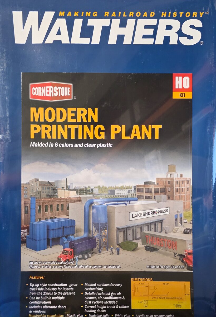 Walthers 933-4079 HO Modern Industrial Park Modern Printing Plant Kit