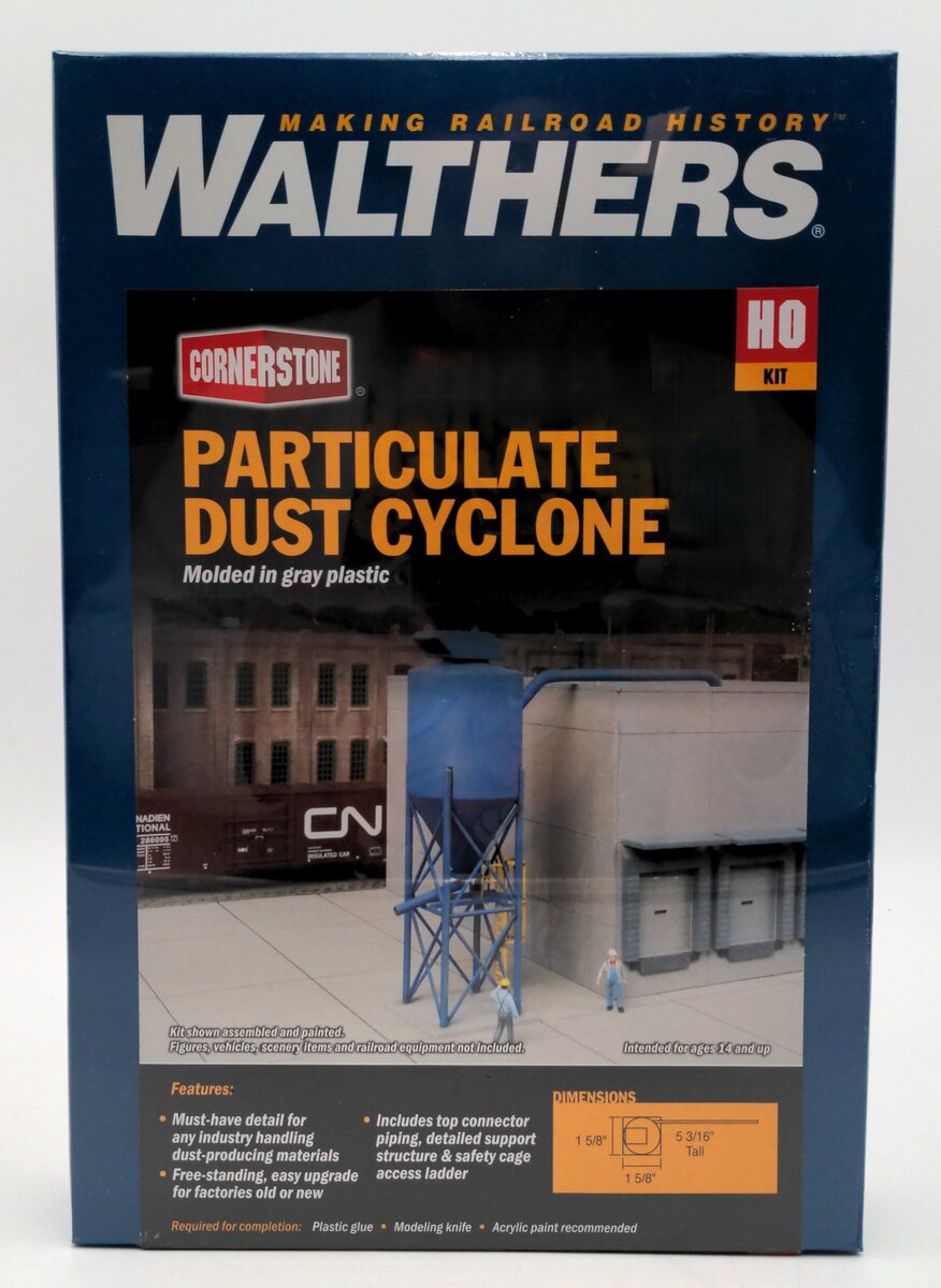 Walthers 933-4087 HO Modern Industrial Park Kit Particulate Dust Cyclone