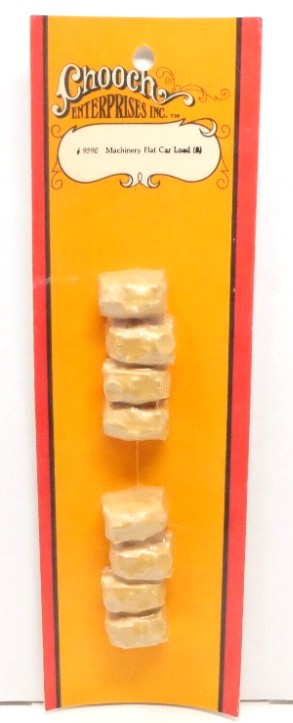 Chooch 9590 N Scale Machinery Flat Car Load (Pack of 8)