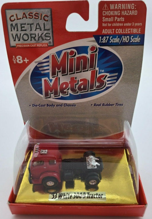 Classic Metal Works 30113 HO Scale Mini Metals Red 1953 White 3000 Tractor