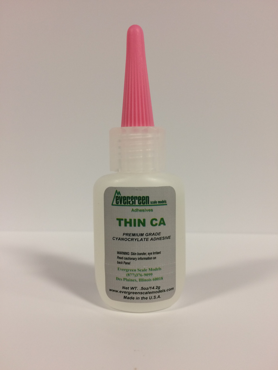 Evergreen Scale Models 61-5 Thin CA Adhesives - 1/2 oz. Bottles (Pack of 12)