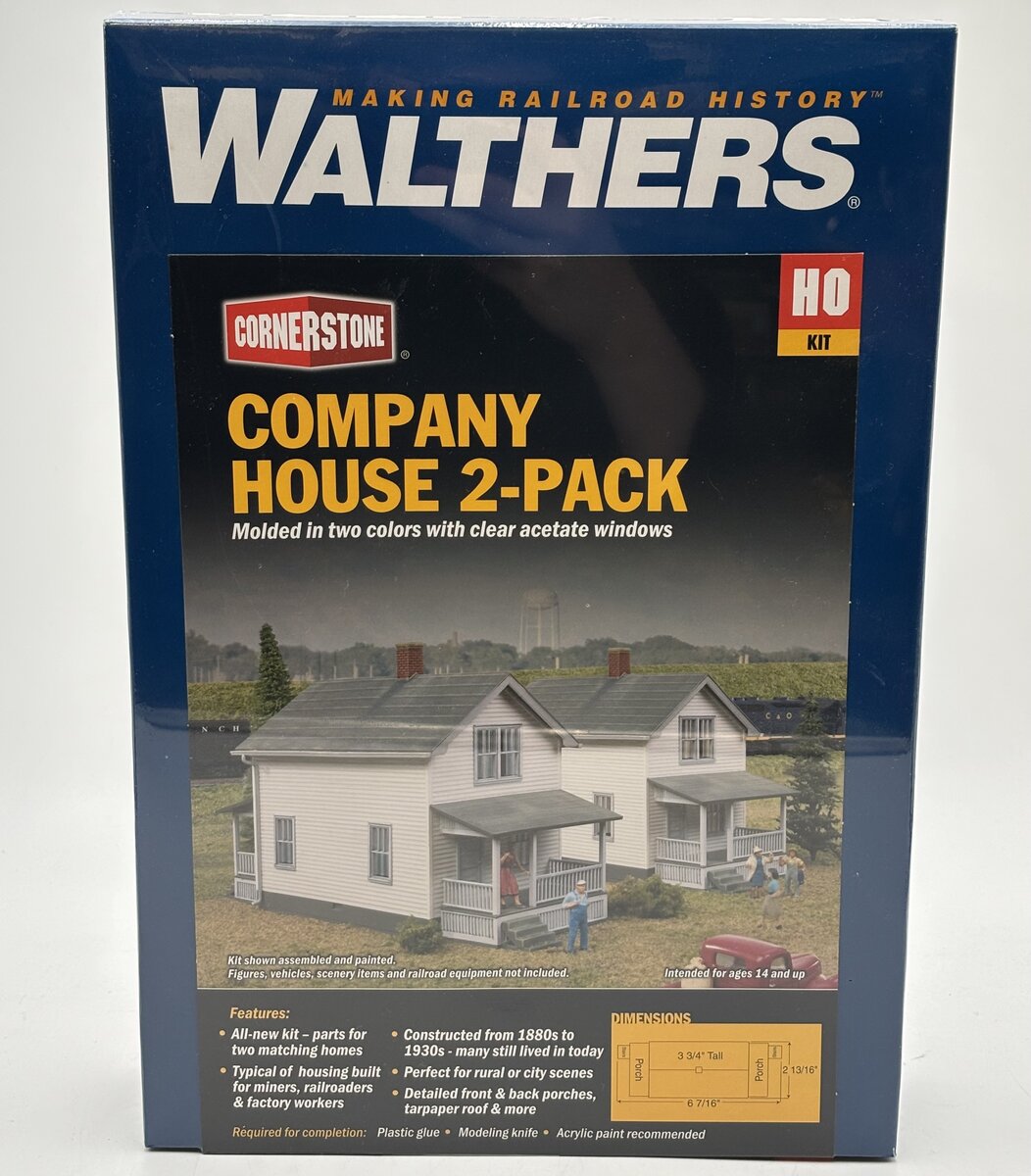 Walthers 933-3790 HO Company House Kit (Pack of 2)