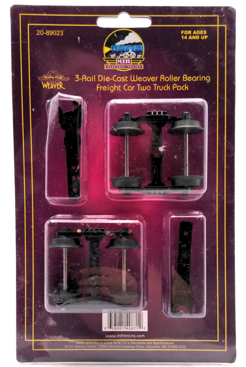 MTH 20-89023 O 3-Rail Diecast Weaver Roller Bearing Freight Car 2 Pack