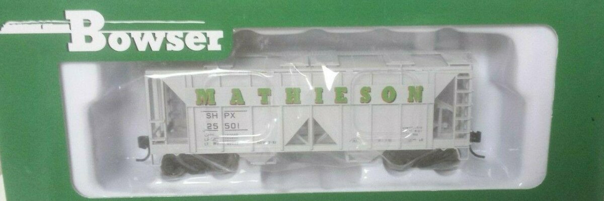 Bowser 42233 HO Mathieson 70 Ton 2 Bay Hopper Car #25501