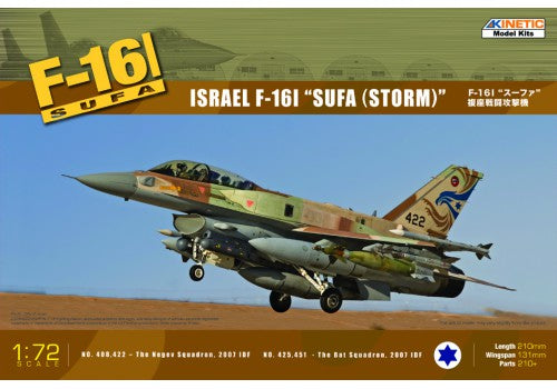 Kinetic 72001 1:72 Israel F-16I SUFA Storm Military Aircraft Plane Kit