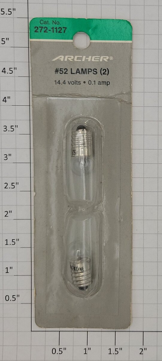 Radio Shack 272-1127 52 14.4 Volt Screw Base Clear Globe Light Bulb (Pack of 2)