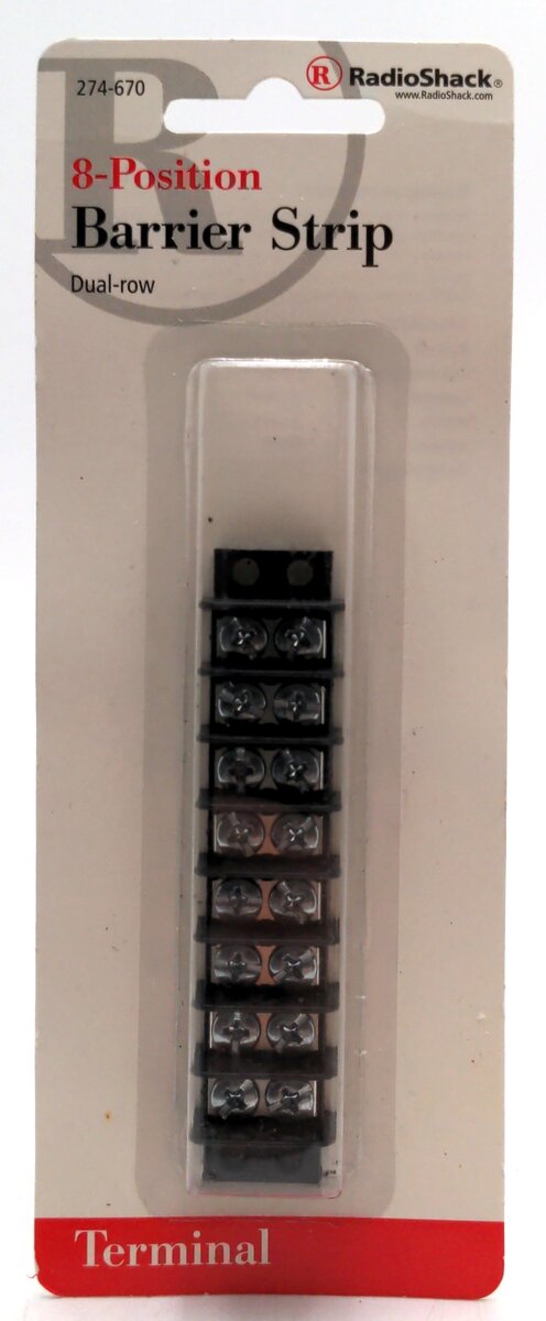 Radio Shack 274-670 8-Position Dual-Row Barrier Strip