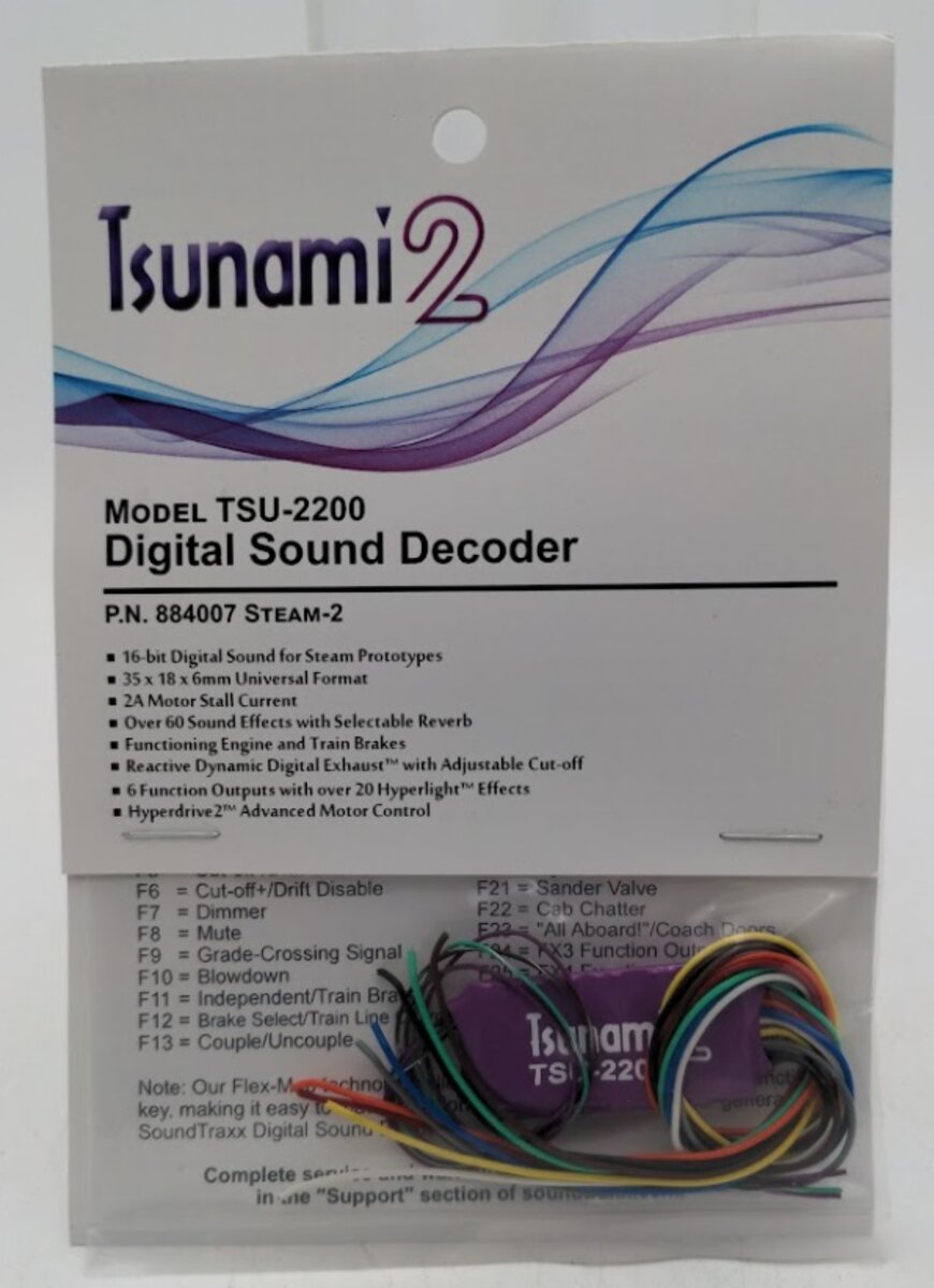 SoundTraxx 884007 TSU-2200 Tsunami2 Steam-2 Digital Sound Decoder