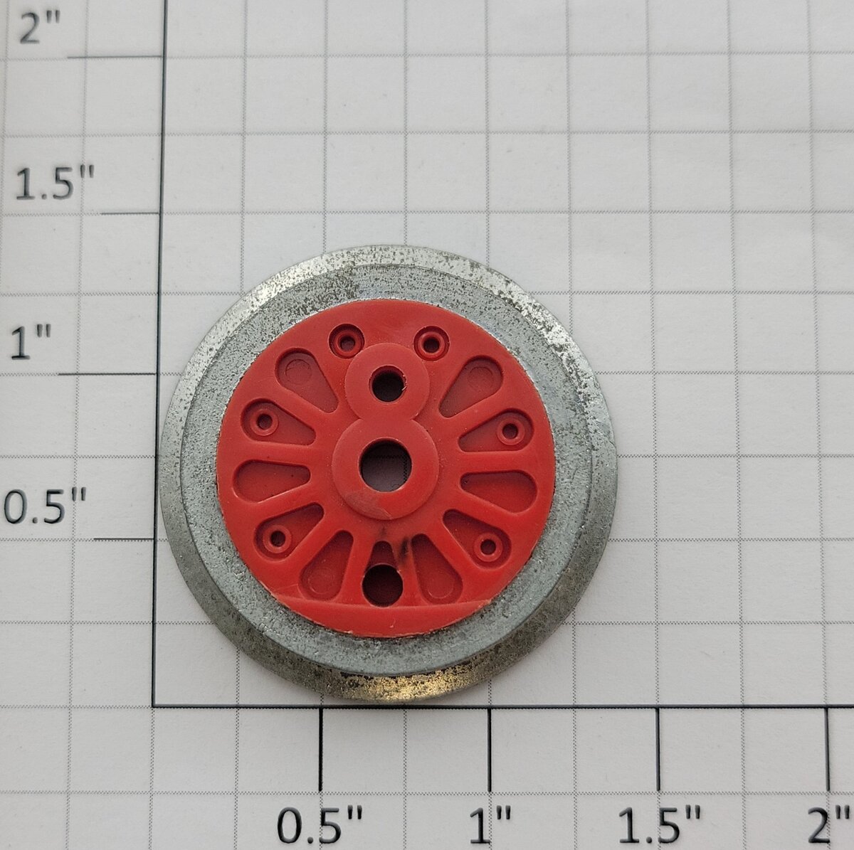 American Flyer XA14A602-A Flanged Red Wheel for Franklin/Washington