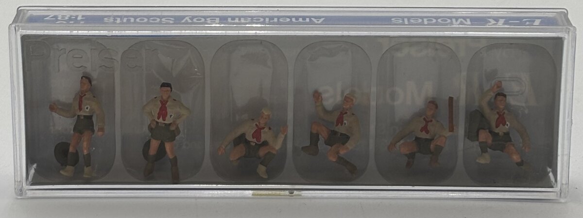 Preiser 1010137 HO American Boy Scouts Figures (Set of 6)