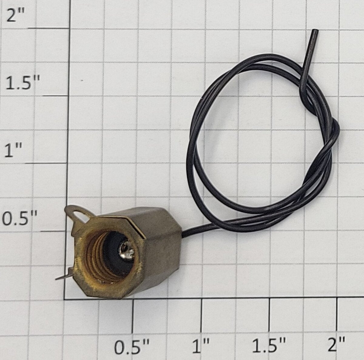 Ives 3235R Standard Gauge Electric Locomotive Brass Screw-On Hex Headlight