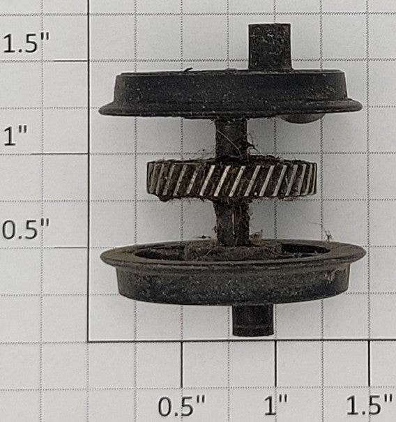 American Flyer XA15A356 Plastic Wheel Axle and Gear Assembly
