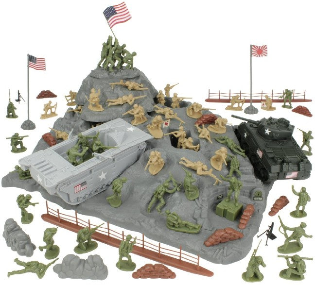 Playsets 40036 54mm Iwo Jima US Marines and Japanese Diorama Playset