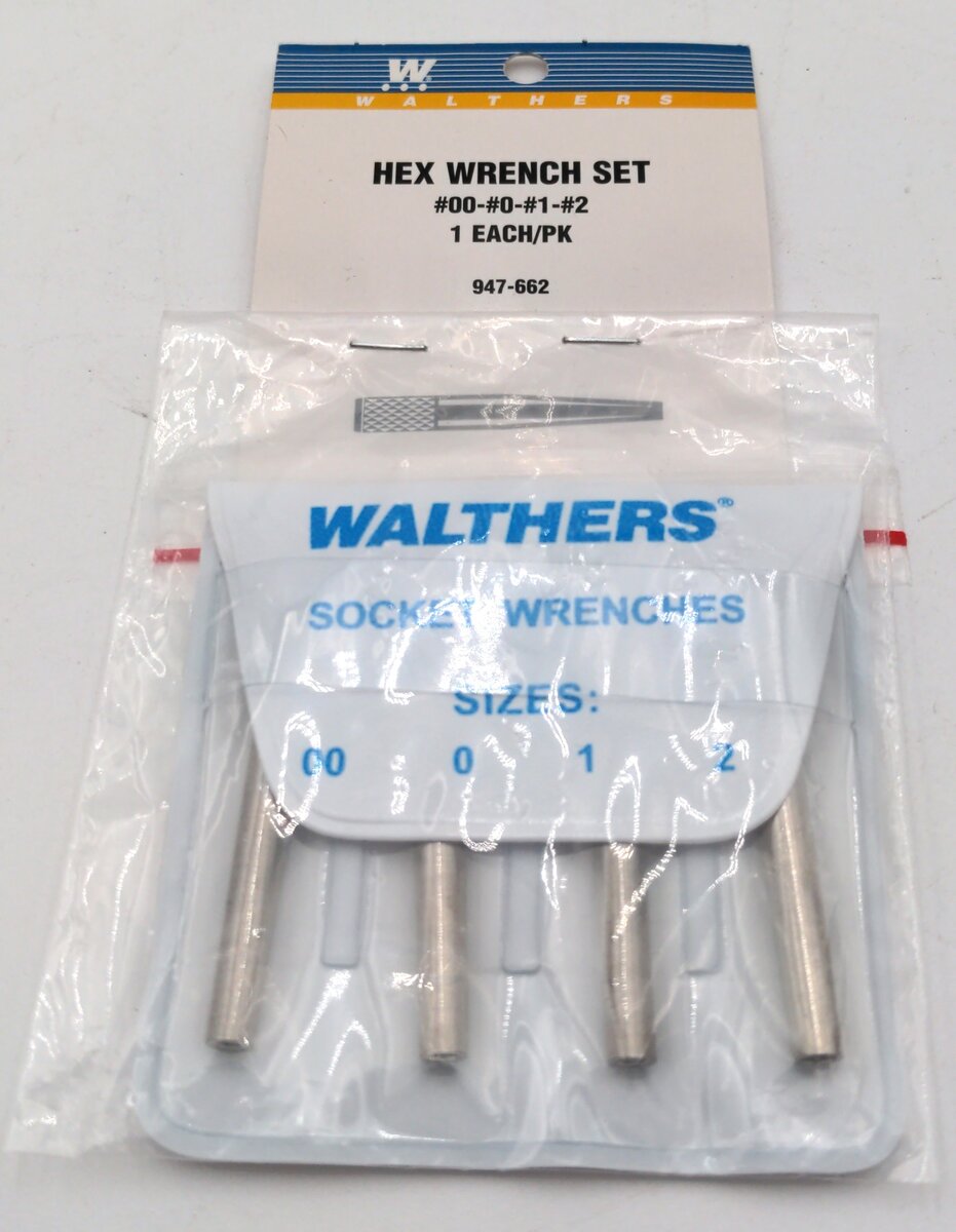 Walthers 947-662 Hex Wrench Set - With 00, 0, 1 and 2 Wrenches
