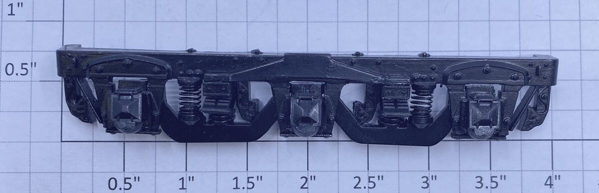 Lionel 8000-8013X Black 3-Axle Diecast Truck Side