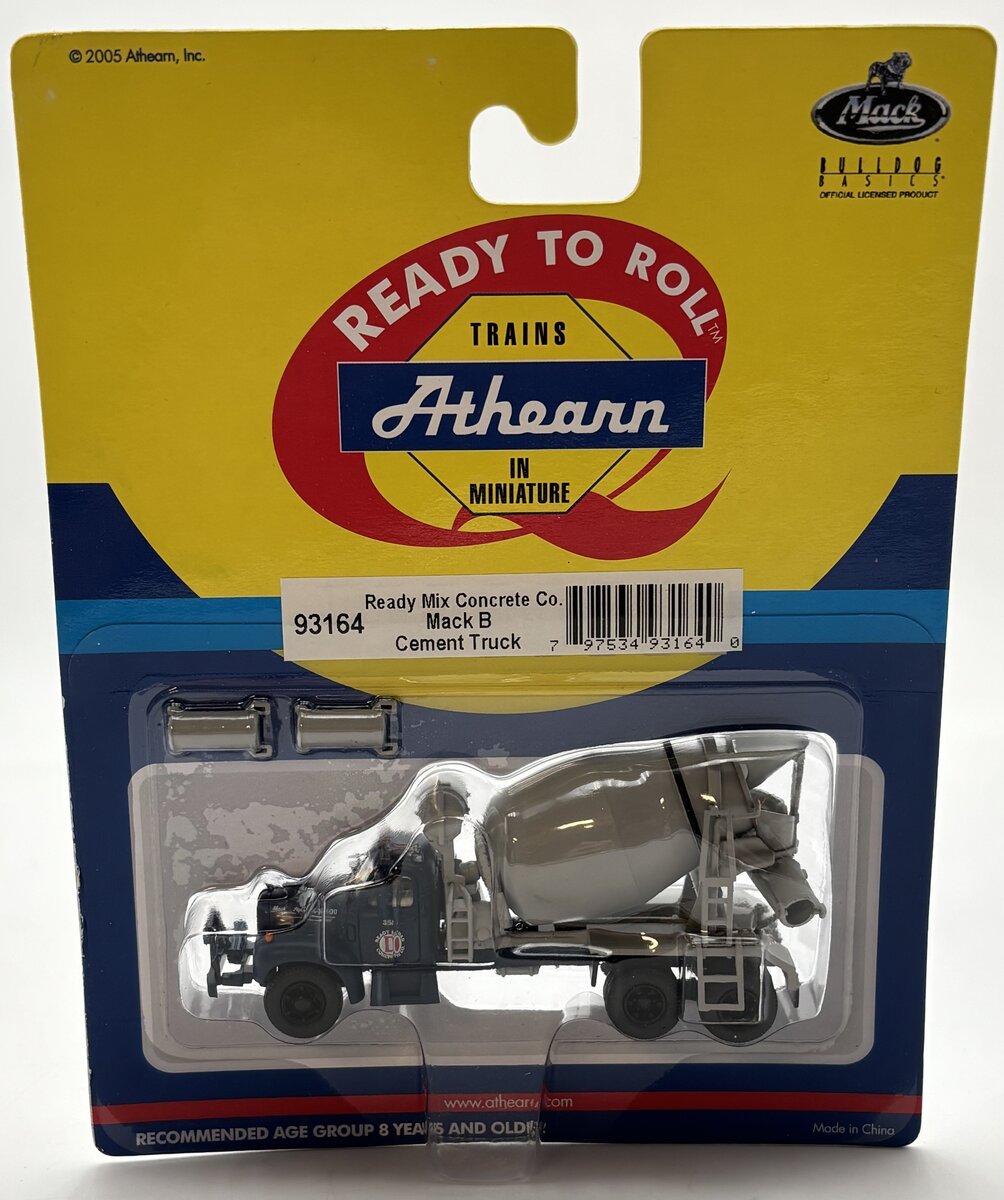 Athearn 93164 1:87 Scale Ready Mix Concrete Co. Mack B Cement Truck