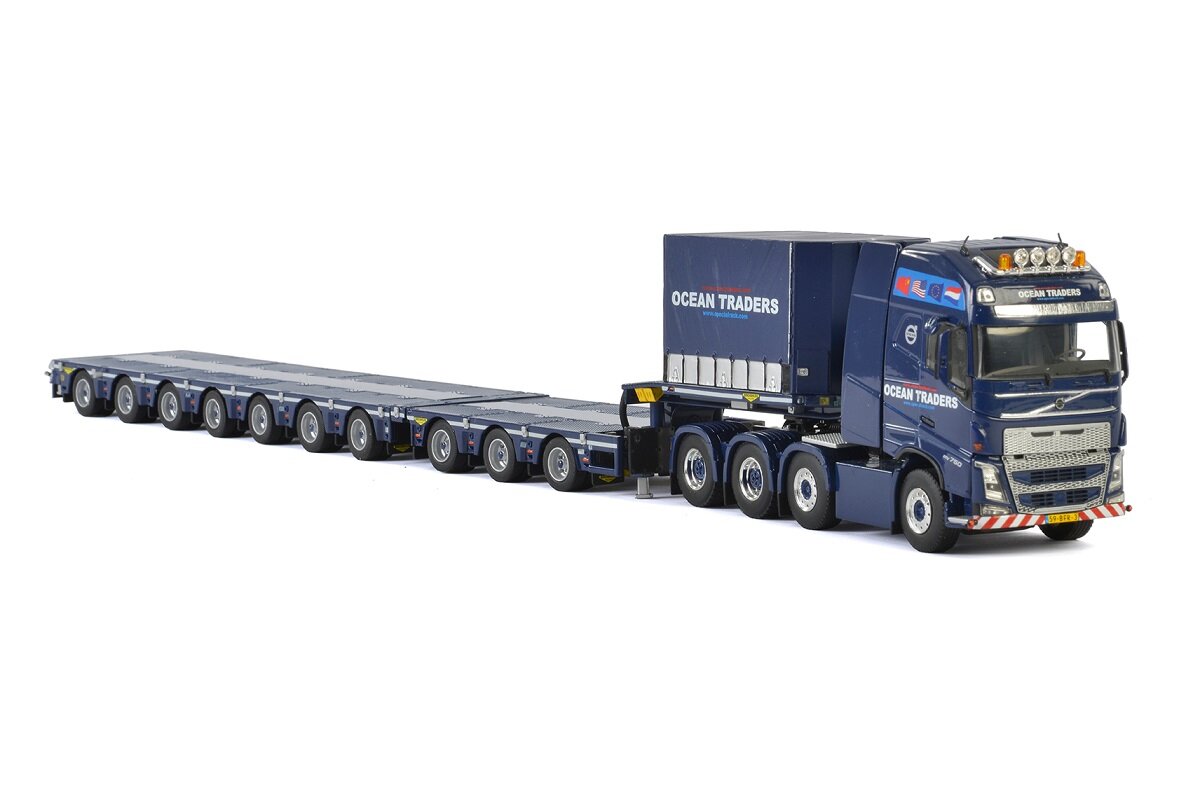 WSI 02-2165 1:50 Volvo FH4 GLOB XL 8x4 w/Low Loader 7-Axle - Ocean Traders