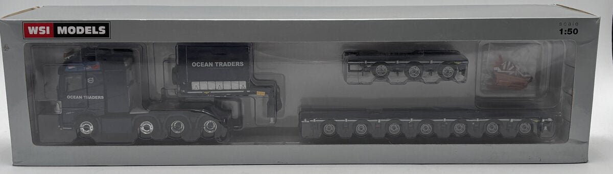 WSI 02-2165 1:50 Volvo FH4 GLOB XL 8x4 w/Low Loader 7-Axle - Ocean Traders
