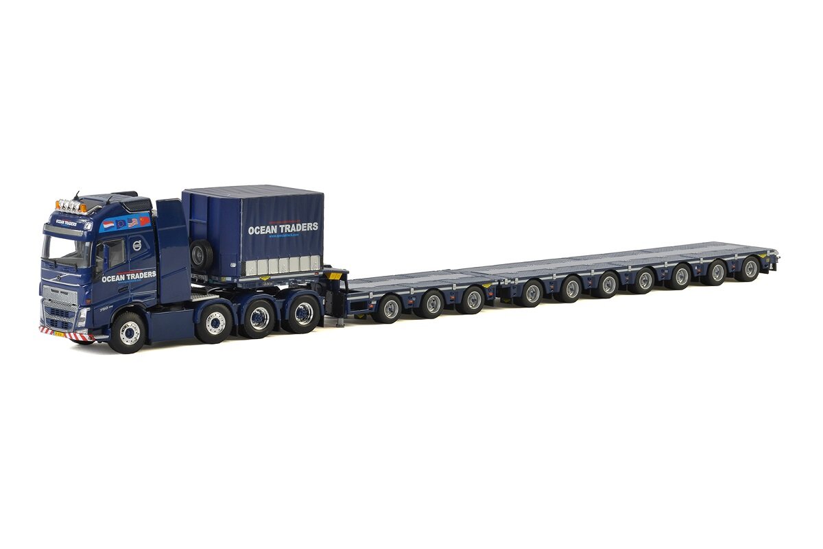 WSI 02-2165 1:50 Volvo FH4 GLOB XL 8x4 w/Low Loader 7-Axle - Ocean Traders