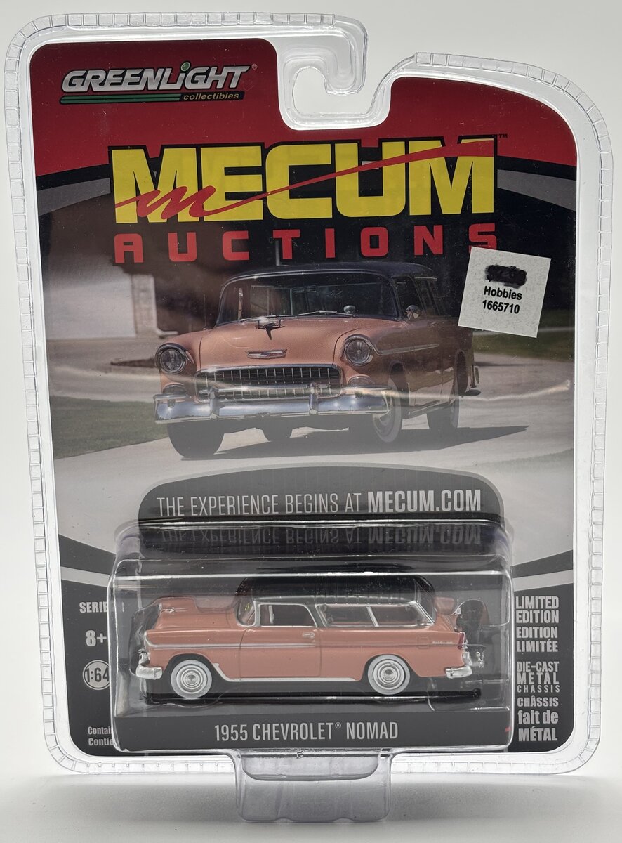 Greenlight Collectibles 37170-A 1:64 1955 Chevrolet Nomad in Shadow Gray & Coral