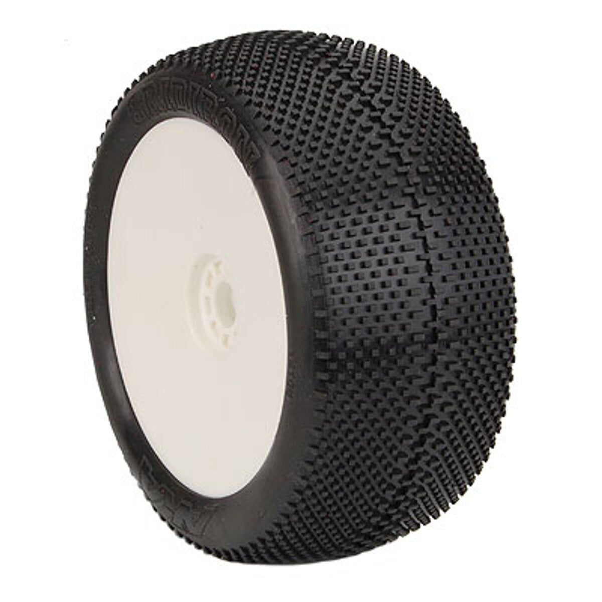 AKA Products, Inc. 4113XRW 1:8 Truggy EVO Gridiron SLW White Pre-mounted Tires
