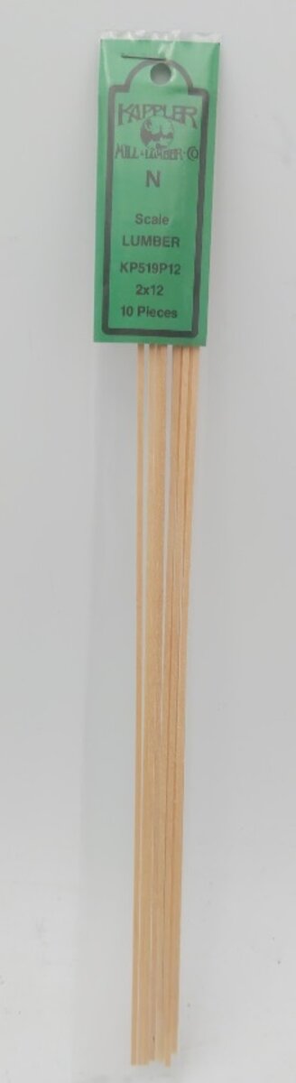 Kappler KP519P12 N Scale Lumber 2 x 12