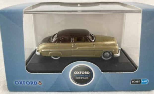 Oxford Diecast 87ME49004 HO 1:87 Lima Tan & Haiti Beige Mercury 1949 Car