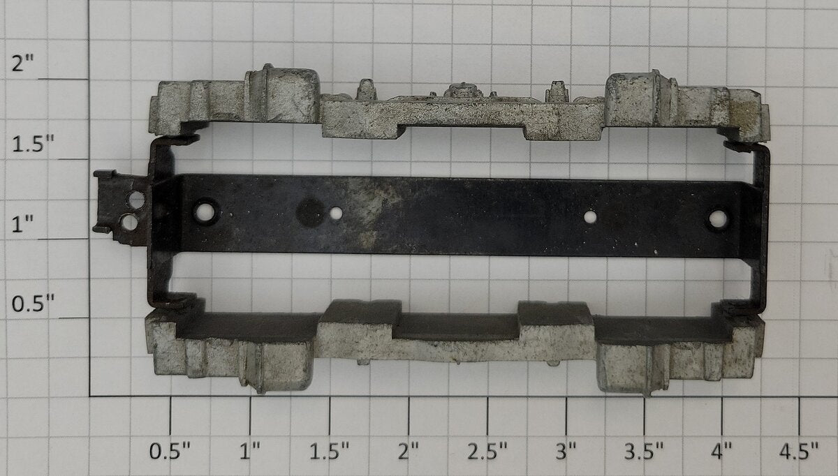 American Flyer XA13A802 S Scale Cast Silver Alco Truck Frame w/ Coupler Bracket