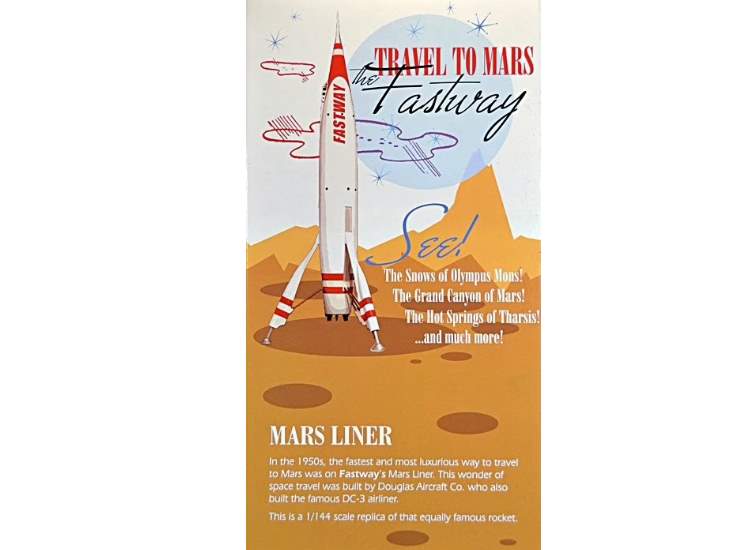 Glencoe 06914 1:144 Mars Liner Douglas Rocket Ship Plastic Model Kit