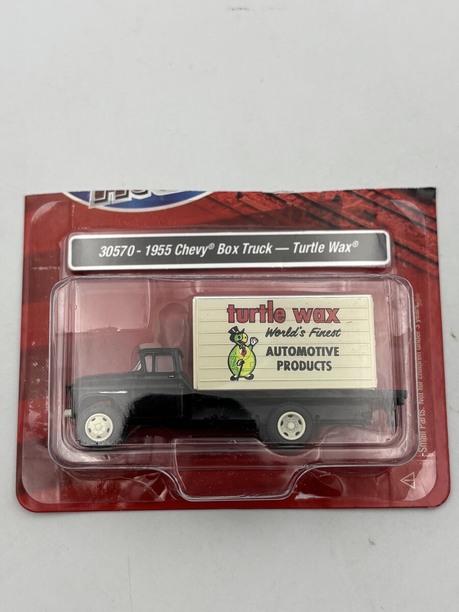 Classic Metal Works 30570 HO Mini Metals Turtle Wax 1955 Chevrolet Box Truck