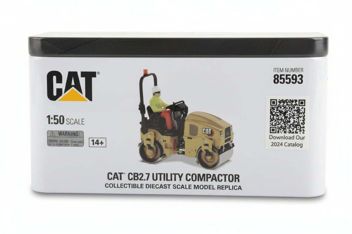 DieCast Masters 85593 1:50 High Line Series Caterpillar CB-2.7 Utility Compactor