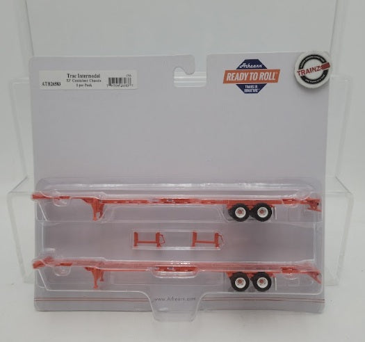 Athearn 26583 HO Scale Trac Intermodal RTR 53' Container Chassis (Set of 2)