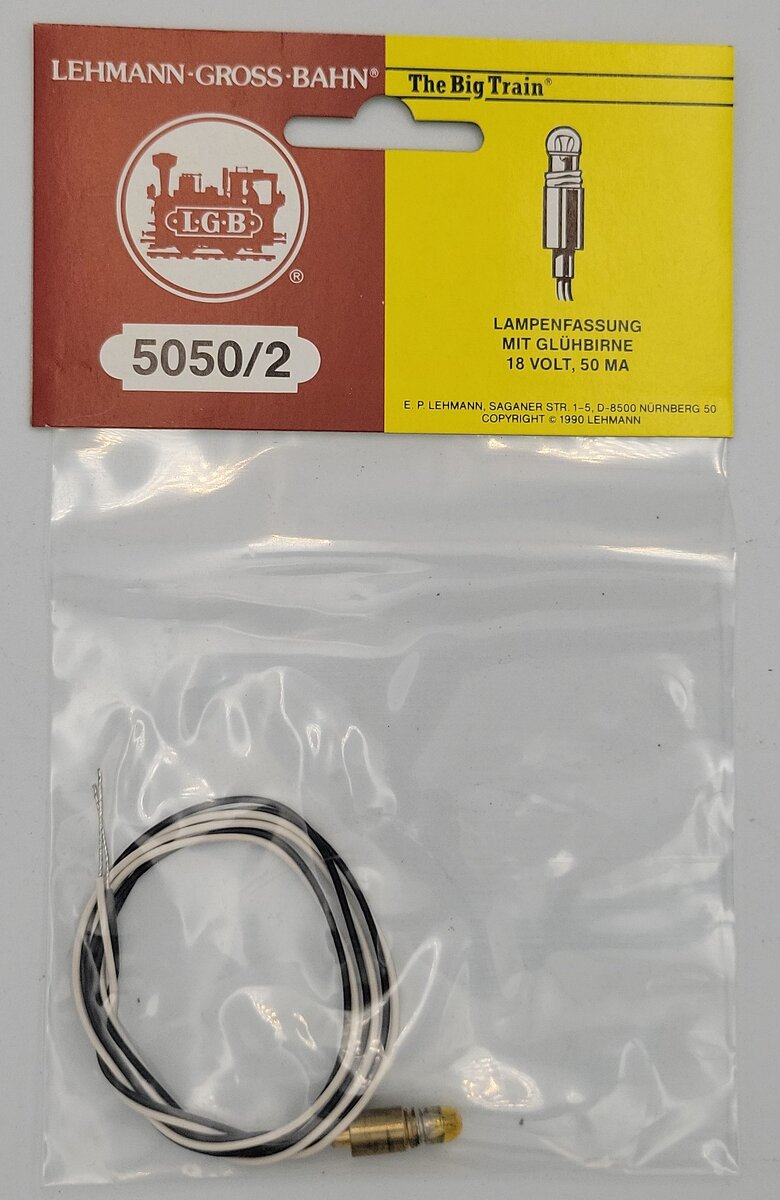 LGB 5050/2 G Gauge Street Lantern 18 Volt Screw Base Amber Bulb and Socket