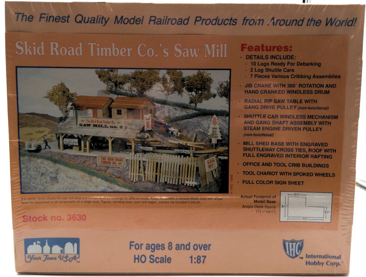 IHC 3630 HO Skid Road Timber Co.'s Saw Mill Building Kit
