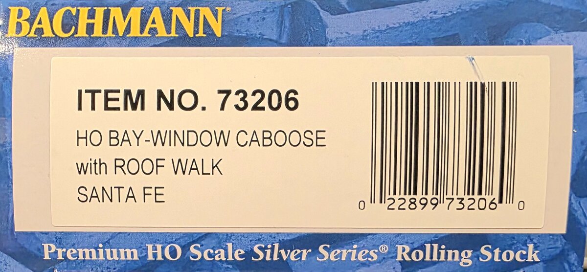 Bachmann 73206 HO Santa Fe Bay-Window Caboose with Roof Walk
