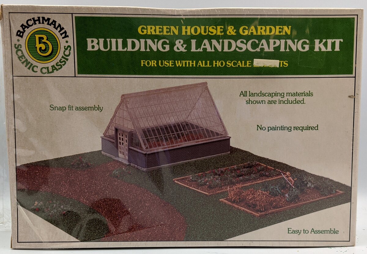 Bachmann 2553 HO Green House & Garden Building & Landscaping Kit