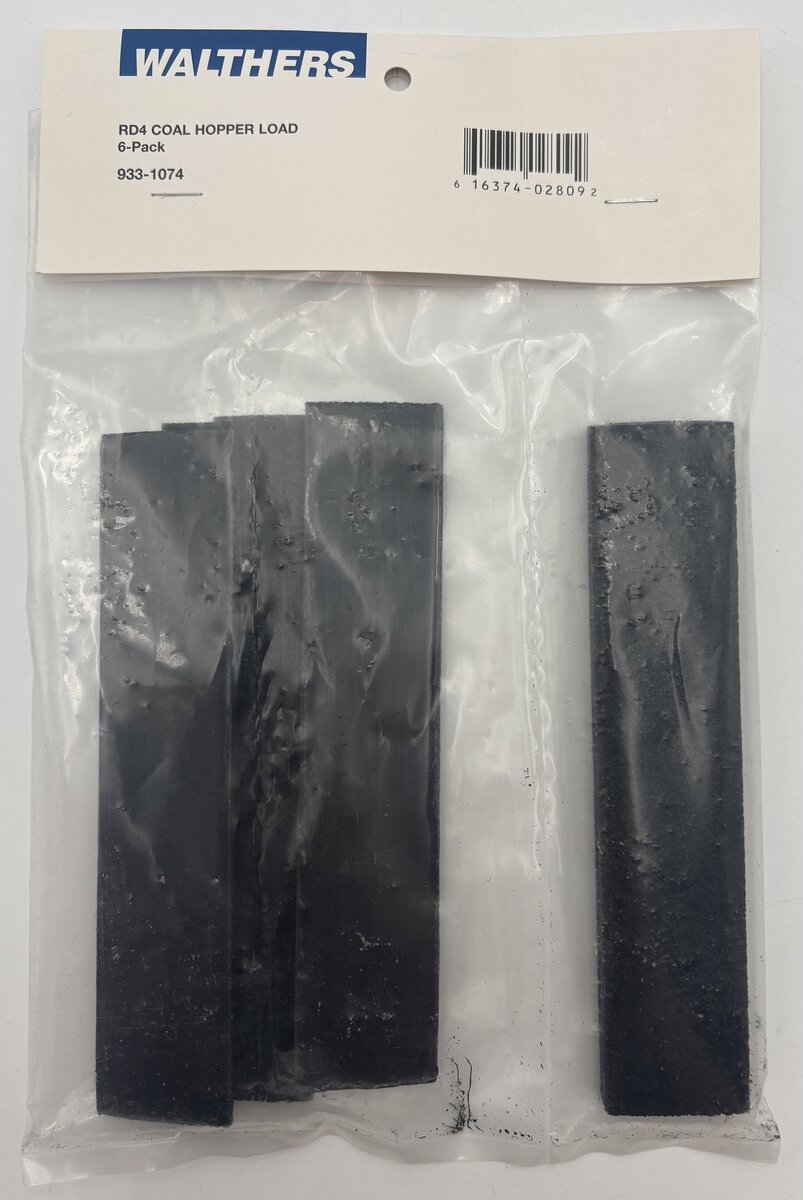 Walthers 933-1074 RD4 Coal Hopper Load (Pack of 6)