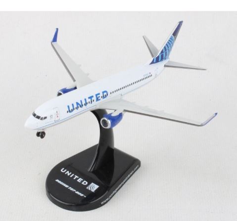 Daron Worldwide Trading PS5815-4 1:300 United 737-800 2019 Livery Diecast Model