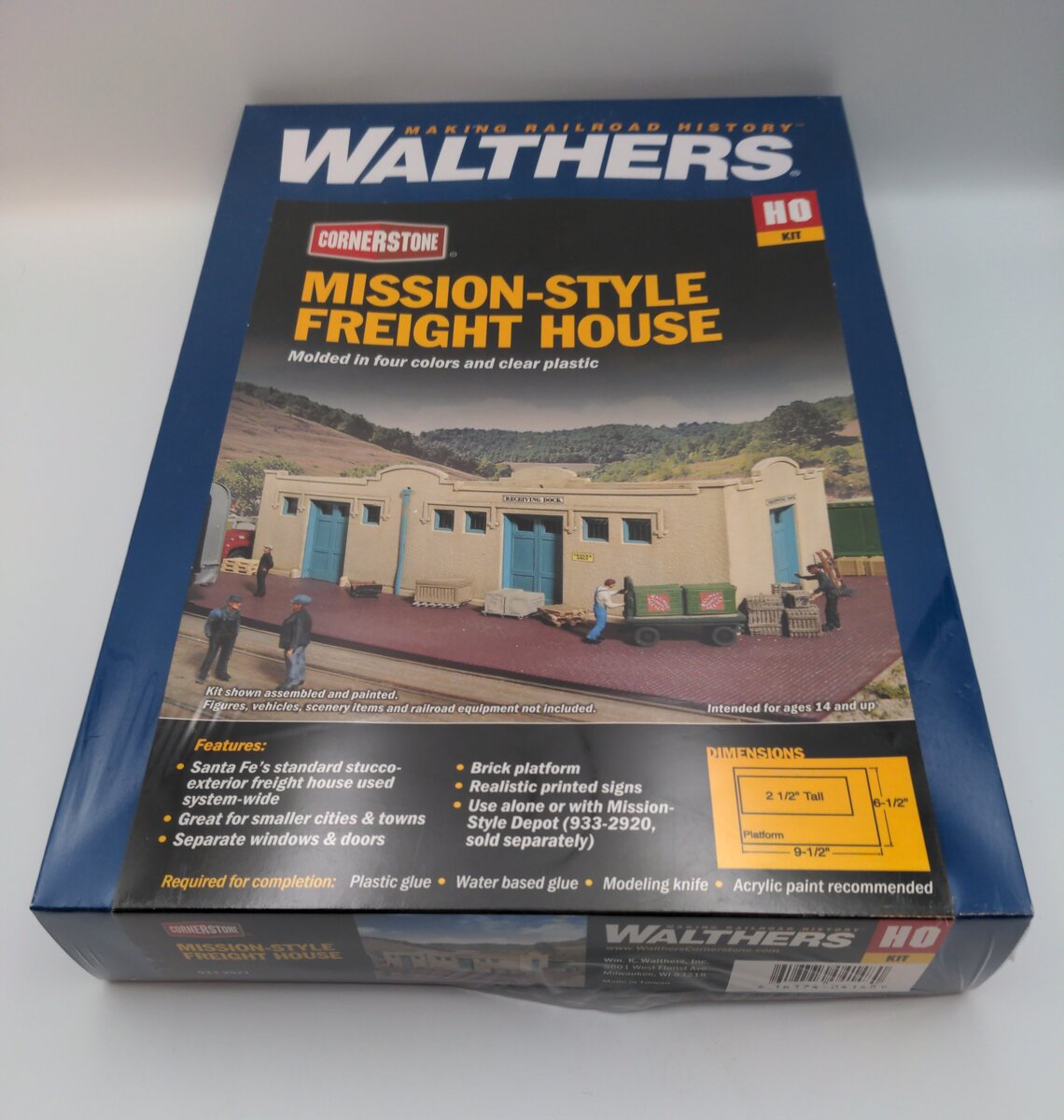 Walthers 933-2921 HO Cornerstone Series Mission-Style Freight House Building Kit