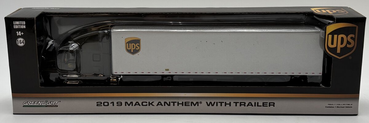 Greenlight Collectibles 30089 1:64 2019 Mack Anthem Tractor with Dry Van Trailer